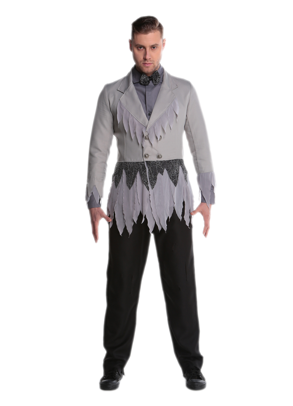 F1733 Halloween Infected Man Costume,it comes with coat,tshirt,tie,panty